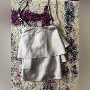 Zara silk cami cross back